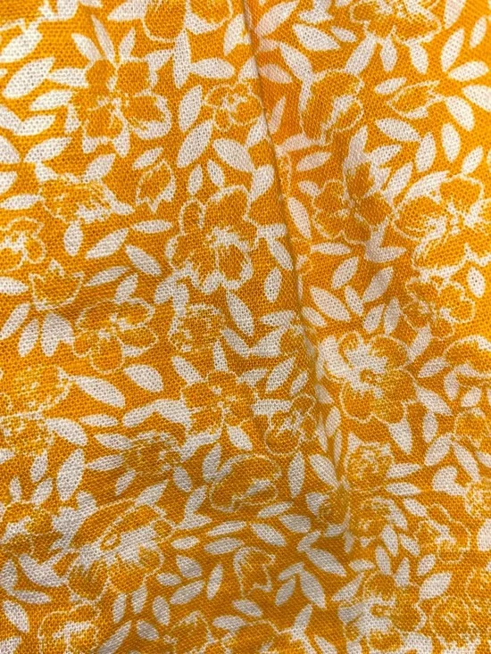 J. Crew Linen Blend Floral Marigold Printed Tiered Sundress Size 00 - Picture 4 of 8